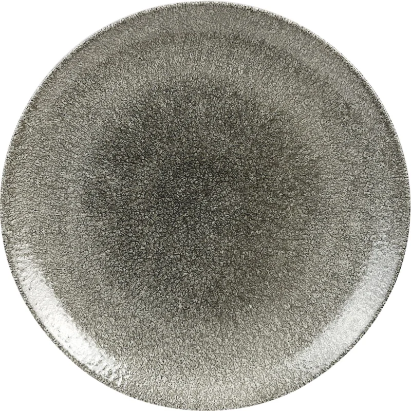 Gyors szállítás Sekély tányér, Churchill Raku Quartz Black, 28,8 cm