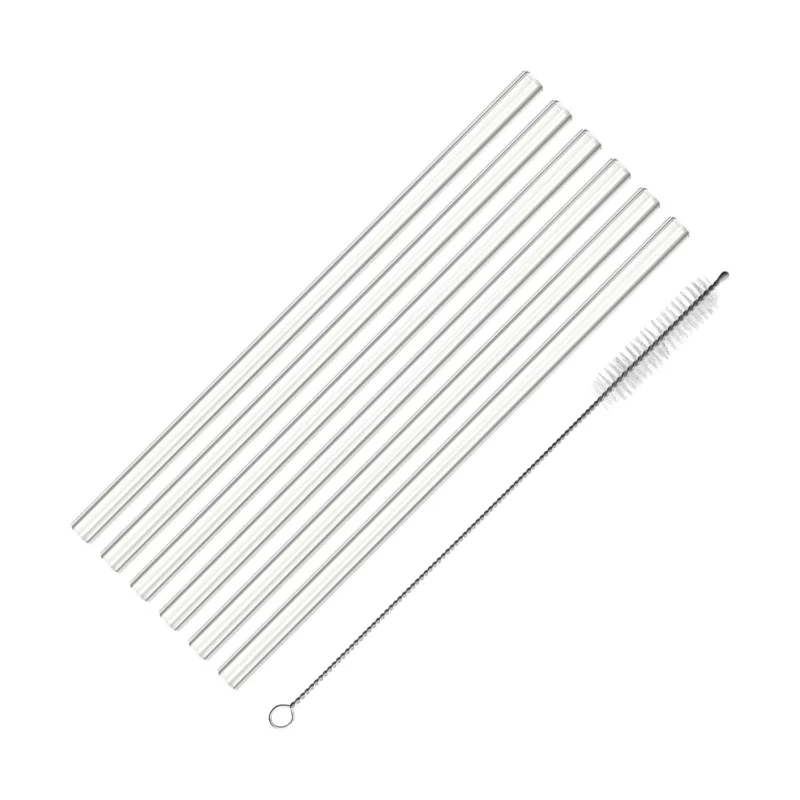 Prémium Rozsdamentes szívószálak, Westmark, 6 db, kefével együtt, egyenes
