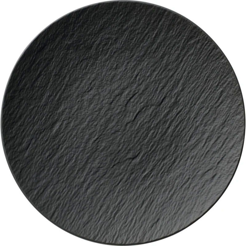 Sekély tányér, Villeroy & Boch Manufacture Rock 29 cm, fekete, megemelt perem Ajánlat