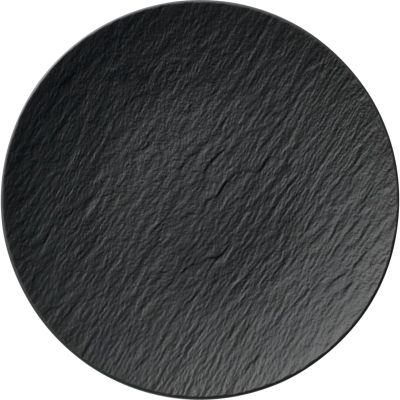 Azonnali szállítás Sekély tányér, Villeroy & Boch Manufacture Rock 25 cm, fekete, megemelt perem