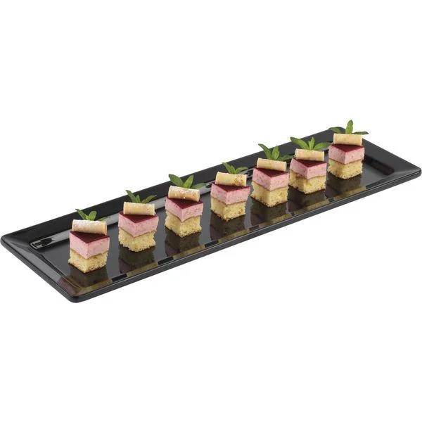 Árcsökkenés Tálca GN 2/4, melamin, 530x162 a 227772466 sz. állványhoz, fekete, APS