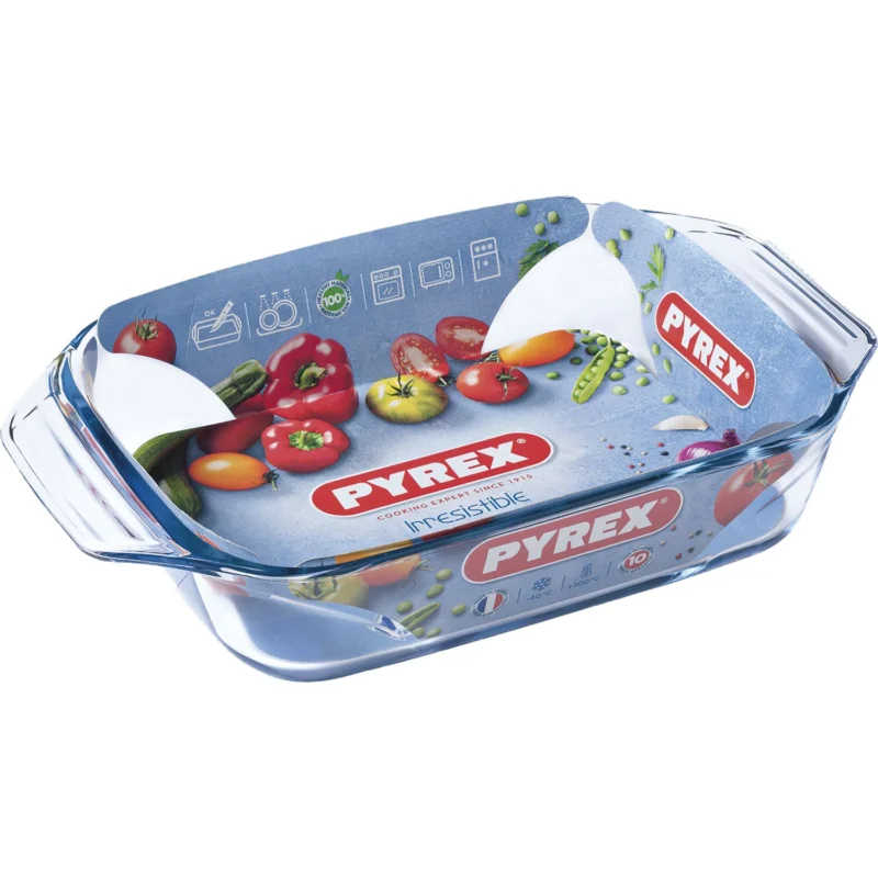 Ne maradj le Tepsi sütőforma, tűzálló (pirex) üveg, szögletes, Pyrex 30x20 cm