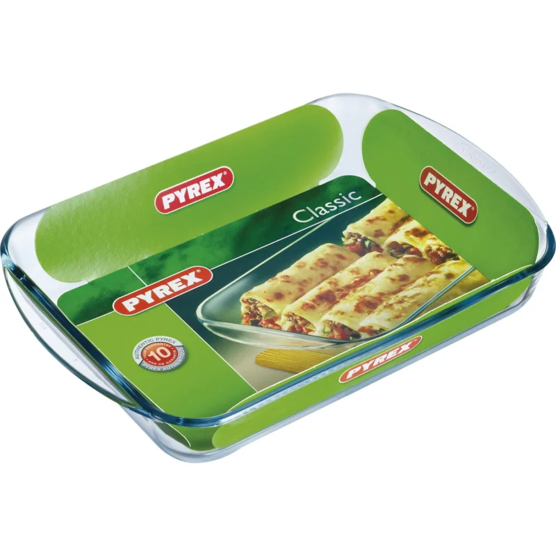 Üvegtál sütőforma, szögletes, Pyrex 35x23 cm Gyors kiszállítás