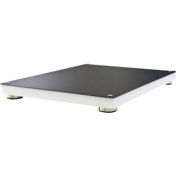 Kedvezményes ár Műanyag vágódeszka, PVC, fehér, 6x cserélhető vágó, színés alátét, masszív fém lábak, 400/300/22, Profboard Pro