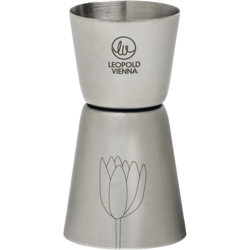 Expressz szállítás LEOPOLD VIENNA Flowers Jigger koktélmérő, rozsdamentes acél, magasság 84 mm, ø 44 mm