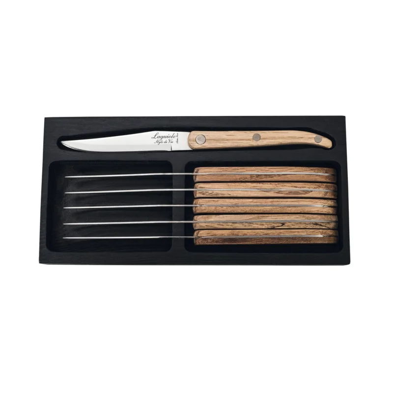 Szuper akció LAGUIOLE Innovation Line Steakkések Oak Smith, 6 darabos készlet, hossz 230 mm