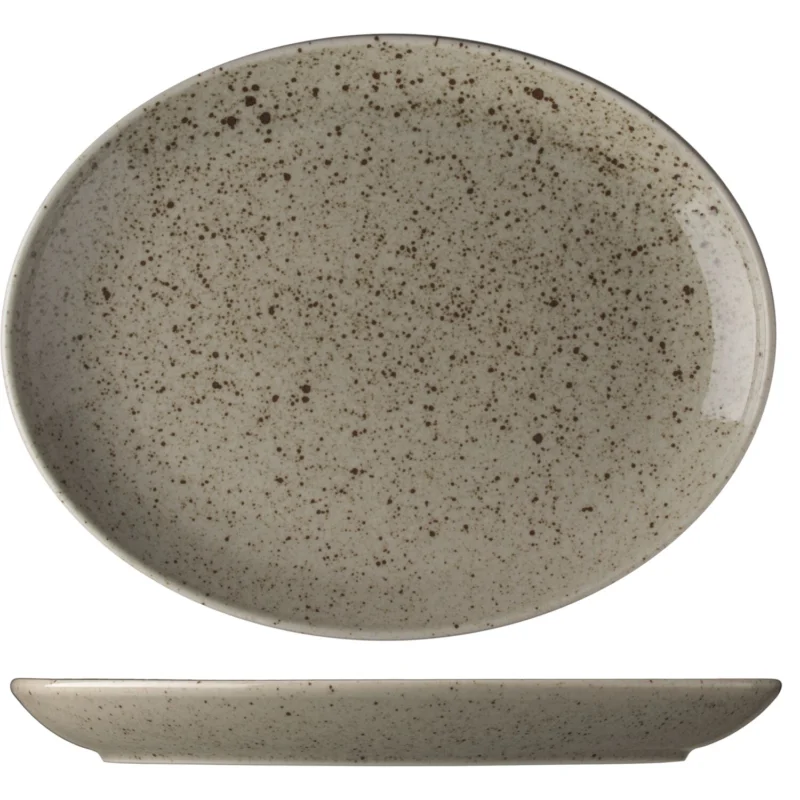 Ovális tányér Lilien LifeStyle, porcelán, natural, hosszúság 220 mm, szélesség 162 mm Olcsóbb