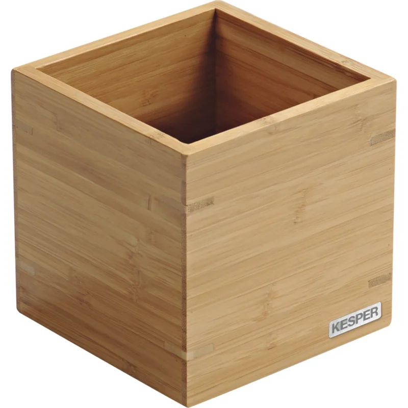 Kesper Bambusz tároló doboz konyhai eszközökhöz, magasság 130 mm, hossz 130 mm, szélesség 130 mm Kedvezmény