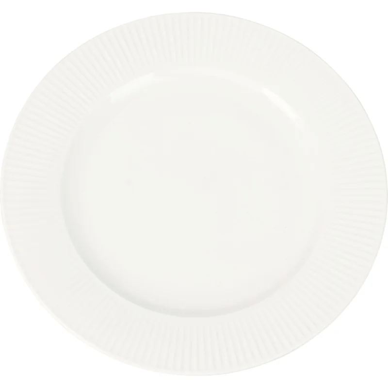 Gastro Lapostányér, fehér, bordázott dizájn, 270 mm átmérő Különleges ajánlat