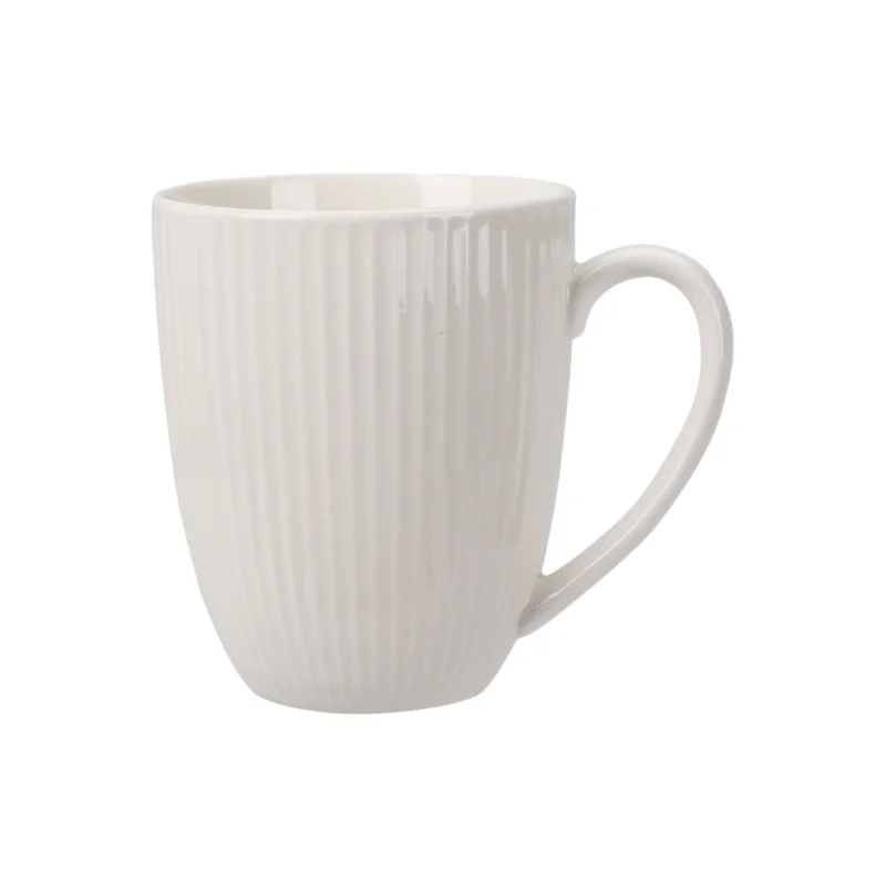 Azonnal elérhető Gastro Kávésbögre, fehér, bordázott dizájn, 0,37 l űrtartalom, 115 mm magasság, 88 mm átmérő
