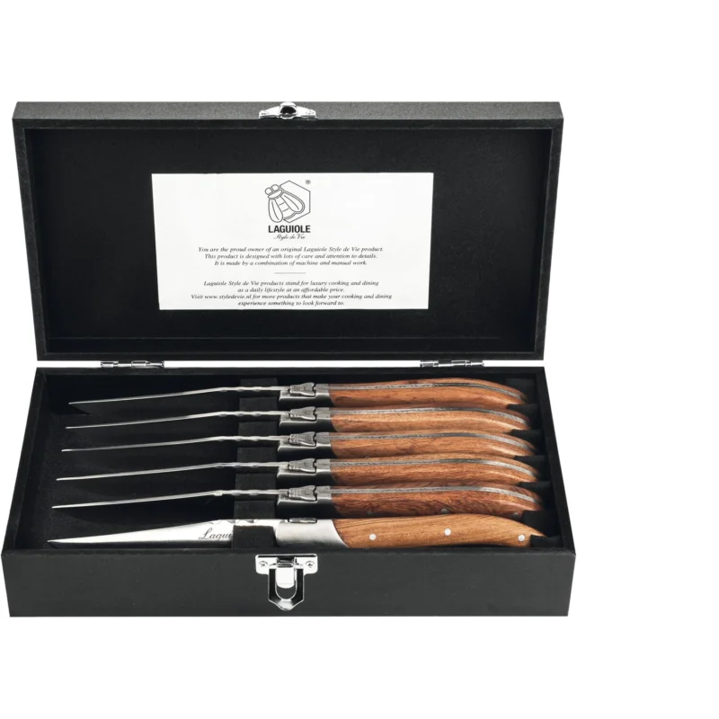 LAGUIOLE Luxury Line Steakkés készlet 6 db, rózsafa Alacsony ár