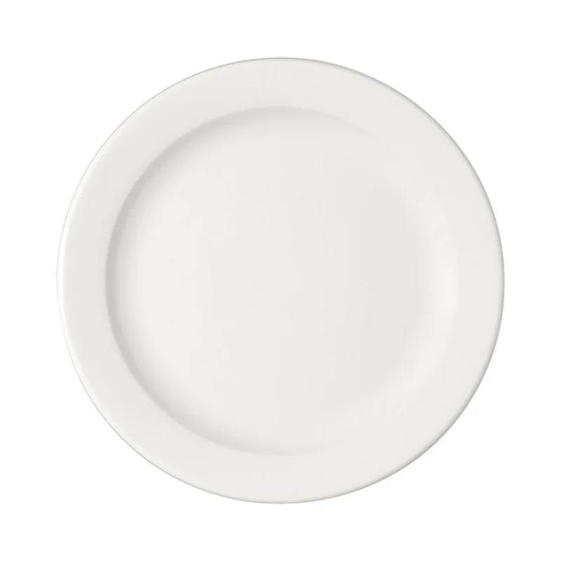 Korlátozott ajánlat BAUSCHER System Lapostányér fehér peremes, 257 mm átmérővel