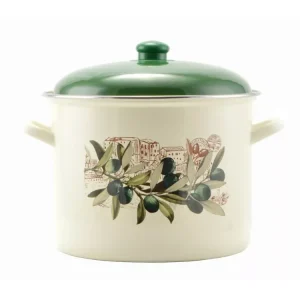 Zománcozott fazék fedővel 24 cm 8,6L "Oliva" Kihagyhatatlan ajánlat