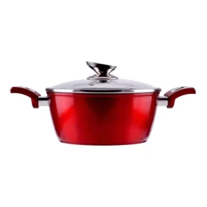 Biztonságos vásárlás Metal Red Line tapadásmentes alumínium lábas üvegfedővel 24cm 4.5L, indukciós