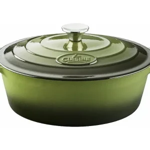 La Cuisine GREEN öntöttvas ovál sütőtál+fedő 29x21x11cm 4,75l Rendeld meg most