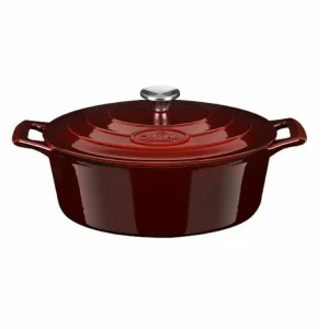 Gyors szállítás La Cuisine BERRY öntöttvas ovál sütőtál+ fedő 29x21x11cm 4,75 l.