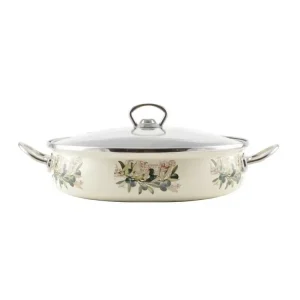 Zománcozott szeletsütő üvegfedővel 28 cm 2,4 L "Oliva" Kiárusítás