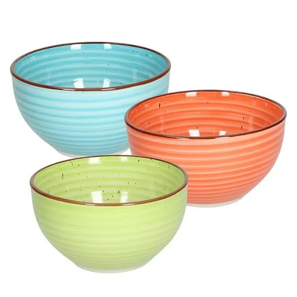 Olcsó Tognana kerámia tálka, 14 cm, 3 szín (narancs, kék, zöld)