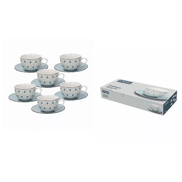 Biztonságos fizetés Tognana CASABLANCA METROPOL porcelán teás készlet 22cl 6db