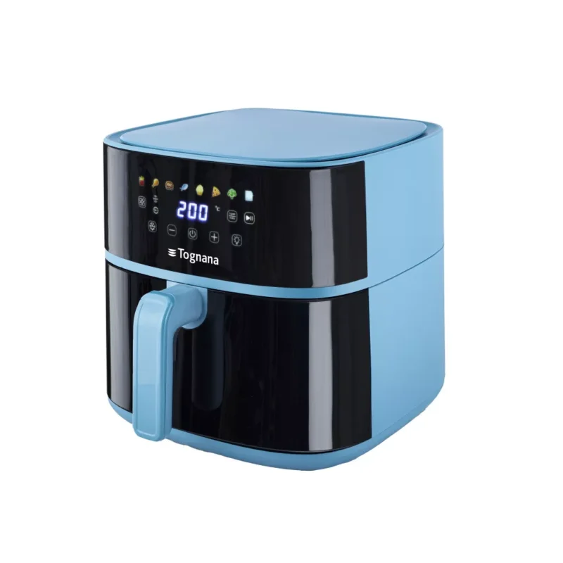 Legjobb ár Tognana Air Fryer, 8 L 2000W, digitális kijelző, 8 program kék szín