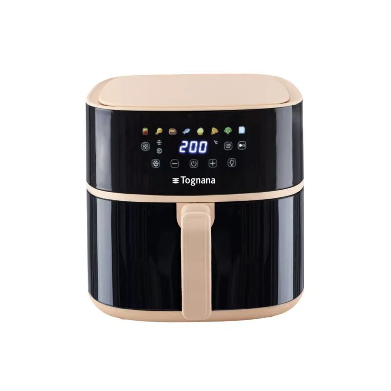 Végkiárusítás Tognana Air Fryer, 8 L 2000W, digitális kijelző, 8 program pezsgő szín