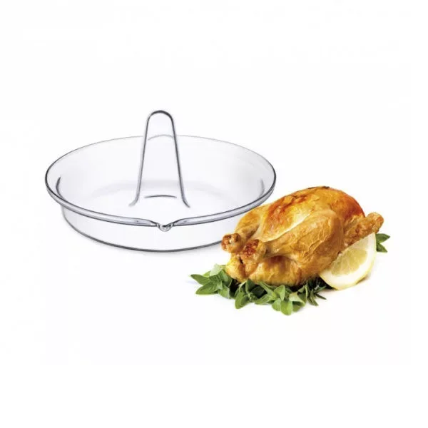Simax kerek üveg csirkesütő tál 24 x 13 cm Szuper akció