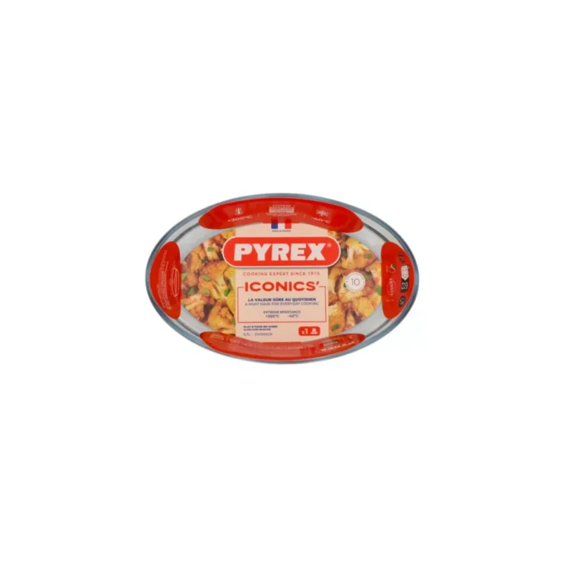 Biztonságos fizetés Pyrex Iconics‘ ovális csuszatál 21 x 13 x 5 cm 0,7 liter