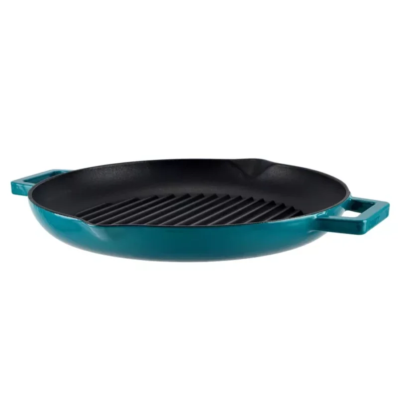Zománcozott Öntöttvas Grill Szeletsütő 31cm csőrös türkizkék Legjobb ár