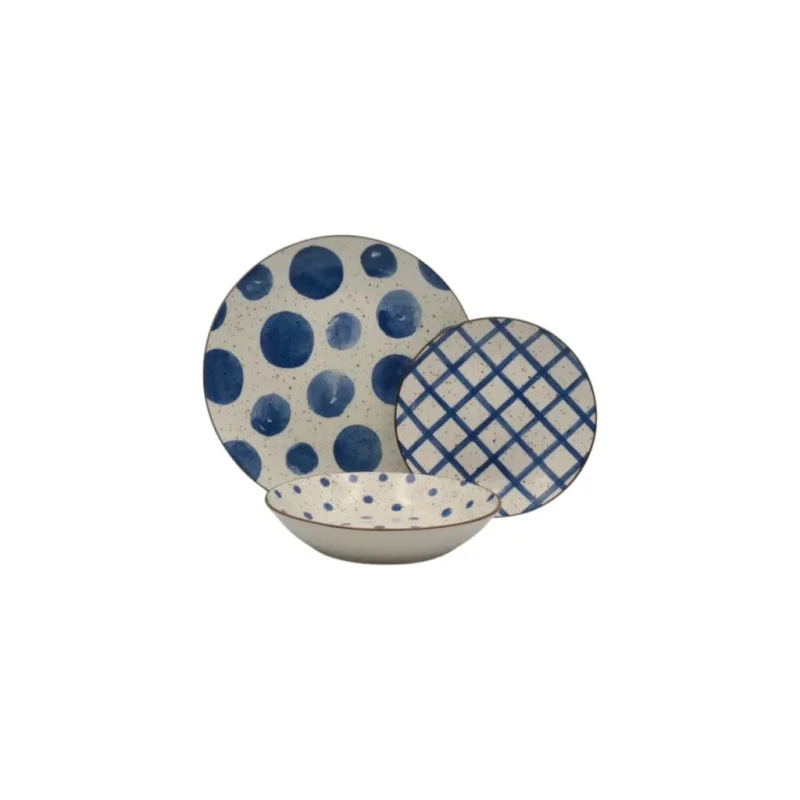 Akciós ár Tognana Moon Blue Mirage porcelán étkészlet 18 részes