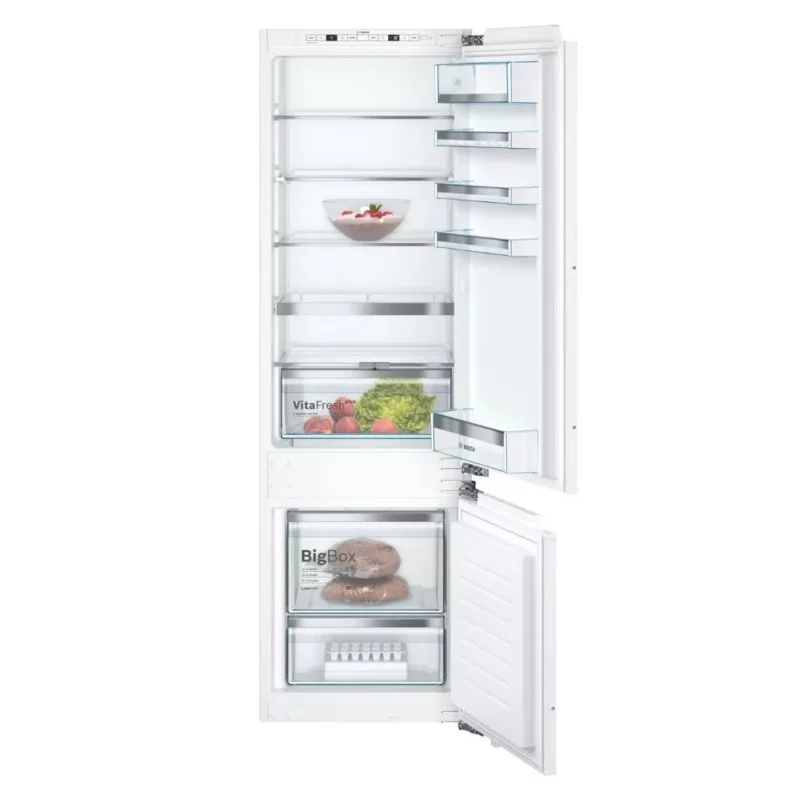 Bosch KIS87AFE0 Beépíthető Alulfagyasztós hűtőszekrény, E,209L/61L,Nofrost nélkül,36 dB,Szél 56 cm,Mag 177.5 cm,Mély 55 cm Expressz szállítás