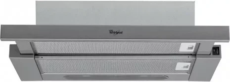 Szezonális akció Whirlpool AKR 5390/1 IX Beépíthető Kihúzható páraelszívó LED világítás 1 db motor,448 m3/h,59.8 cm széles,D,