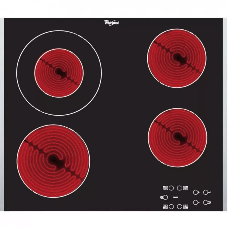 Whirlpool AKT 8130 LX Beépíthető Kerámia főzőlap Fém keretes,6200 W,Érintőszenzoros,Gyerekzár,nélkül Azonnali szállítás