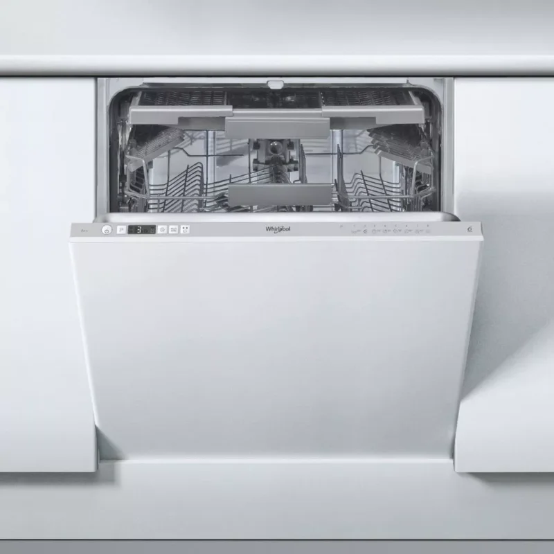 Biztonságos fizetés Whirlpool WIC 3C26 F Beépíthető mosogatógép, 14 teríték,9.5 L,8 prog.,43 dB,E,Felső evőeszk.,60 cm,Autom.ajtónyit.