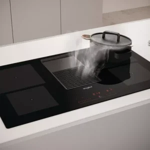 Korlátozott ajánlat Whirlpool WVH 92 K/1 Beépíthető Indukciós főzőlap beépített páraelszívóval Keret nélküli,7500 W,Érintőszenzoros,Gyerekzár,