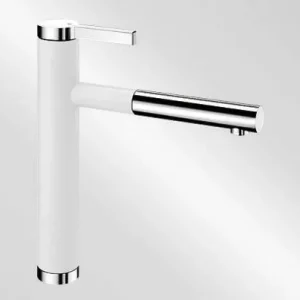 Blanco LINEE-S Silgránit-K Fehér színű-K Gránit - króm csaptelep (518441) Prémium