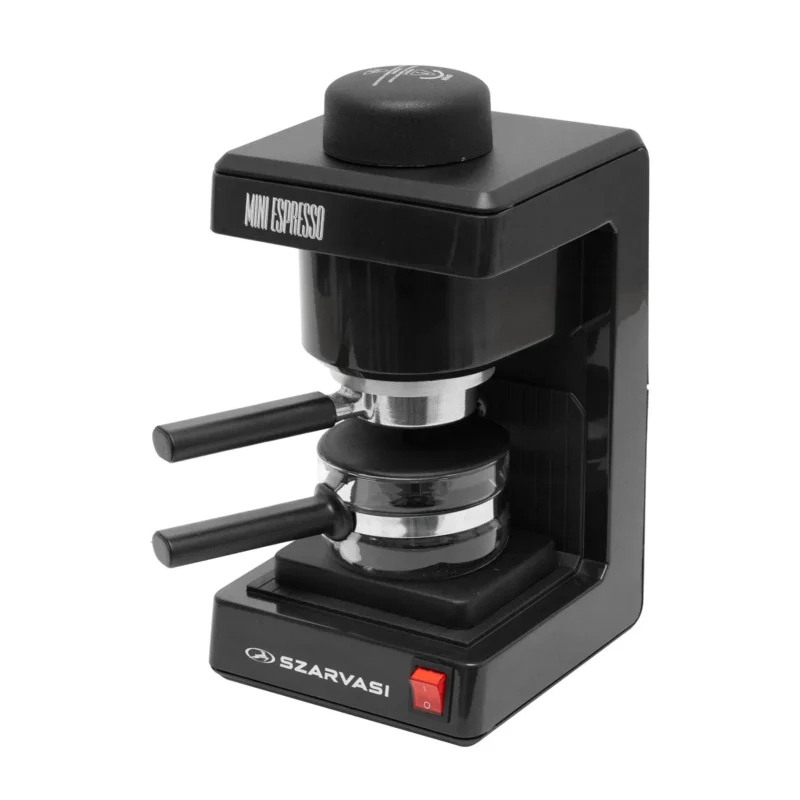 Szarvasi SZV-612/3 Mini Espresso kávéfőző 11959, 800 W, 3.04 bar, üveg kiöntő, hőkorlátozó, hőkioldó, fekete (32862) Exkluzív ajánlat