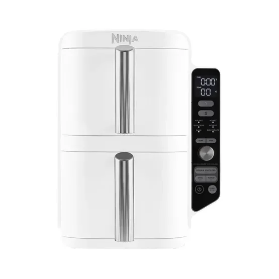Ninja 9,5L Emeletes Dual Zone forrólevegős sütő, Fehér (SL400EUWH) Vásárlói kedvenc