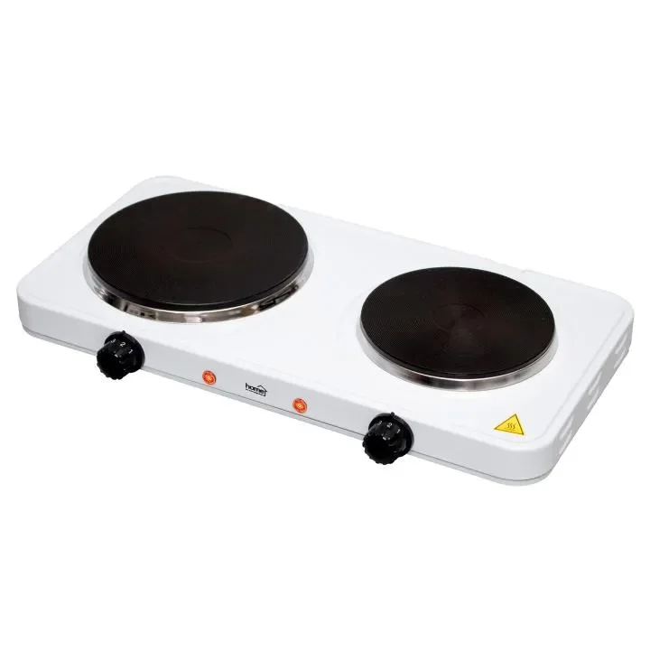 Home HG R 02WH hordozható elektromos főzőlap, dupla, teljesítmény 1000 W + 1500 W, Ř15 cm + Ř18 cm főzőfelület Akciós ár