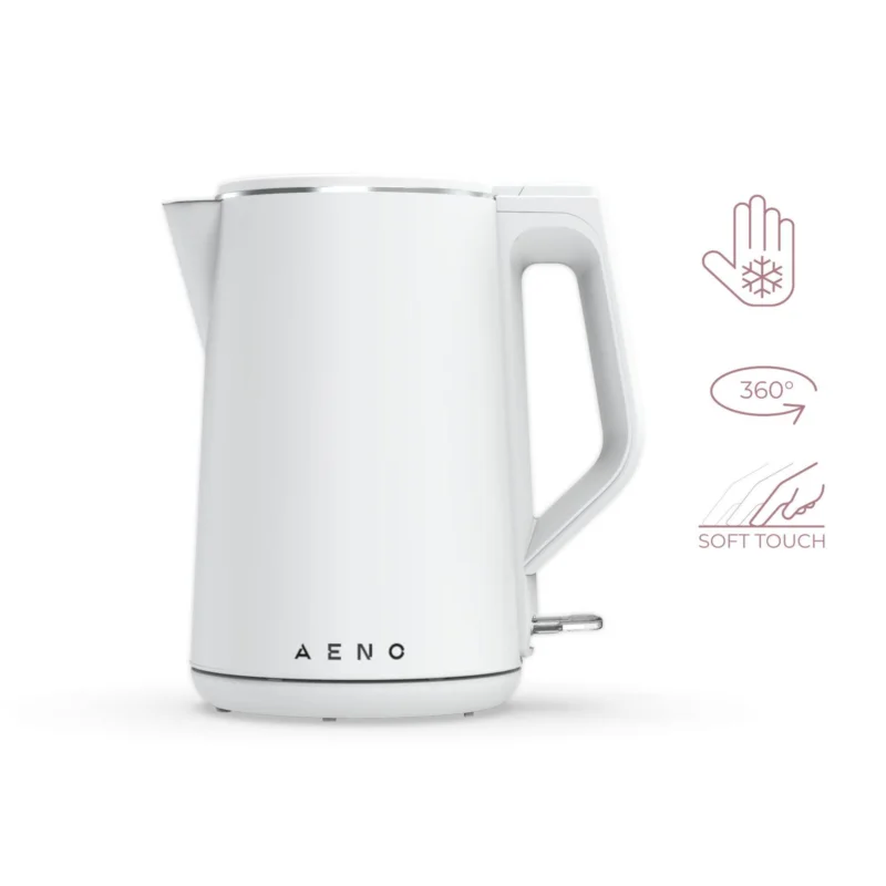 AENO AEK0002 EK2 vízforraló, 2200 W, 1.5 liter kapacitás, dupla falú, LED kijelzés, fehér Outlet