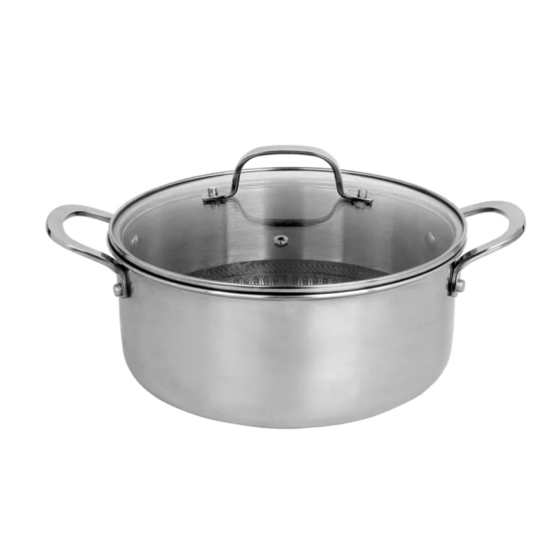 Szuper ajánlat Zilan ZLN9648 Hexachef lábas fedővel, 24 cm, 4,3 liter, 3 rétegű, hatszögletű hibrid tapadásmentes belső
