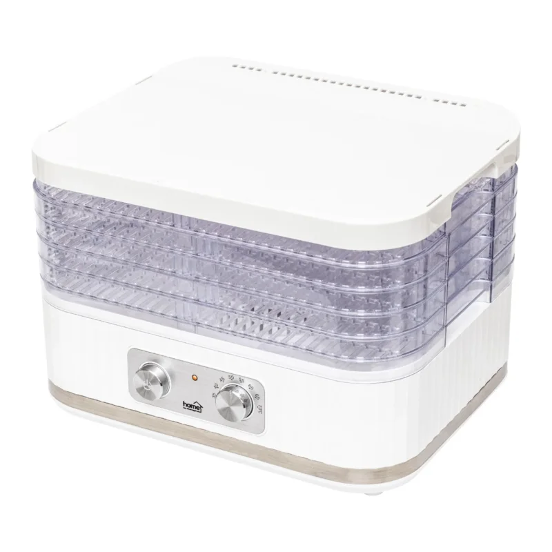 Home HG ASZ 5 aszaló, 35-70°C között állítható hőmérséklet, 5 tálca, töltőtömeg 3,5 kg, 250 W, fehér Gyors kiszállítás