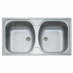 Donau DE 133 mosogatótálca (780x440 mm, 2 medence) komplett 1 1/2" szifoncsomaggal Olcsó