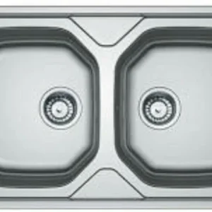 Biztonságos fizetés Operis STANDARD 2M Kétmedencés mosogató, Szín Natúr inox