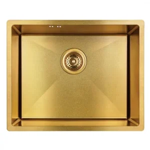 Árcsökkenés Operis MARMARA Egymedencés inox mosogató, Szín arany, 60-s szekrénybe, SAM_G10P