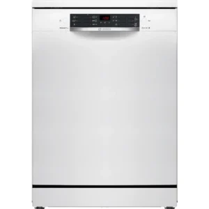 Bosch SMS46KW02E Szabadonálló Mosogatógép - Serie4 - Fehér - 13 teríték - Energiaosztály E - 5 program - 4 opció - LED kijelző - Nyomógombos vezérlés - Hőcserélős kondenzációs szárítás - VarioFlex kosárrendszer Gyors szállítás
