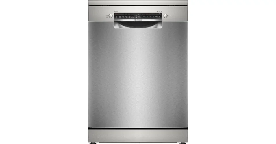 Árengedmény BOSCH SMS4HVI14E Szabadonálló Mosogatógép, Serie 4, Home Connect, Nemesacél, 14 teríték, C, 6 program, 6 opció, LED kijelző VarioFlex kosárrendszer, VarioDrawer, 9 l, 46 dB(A)