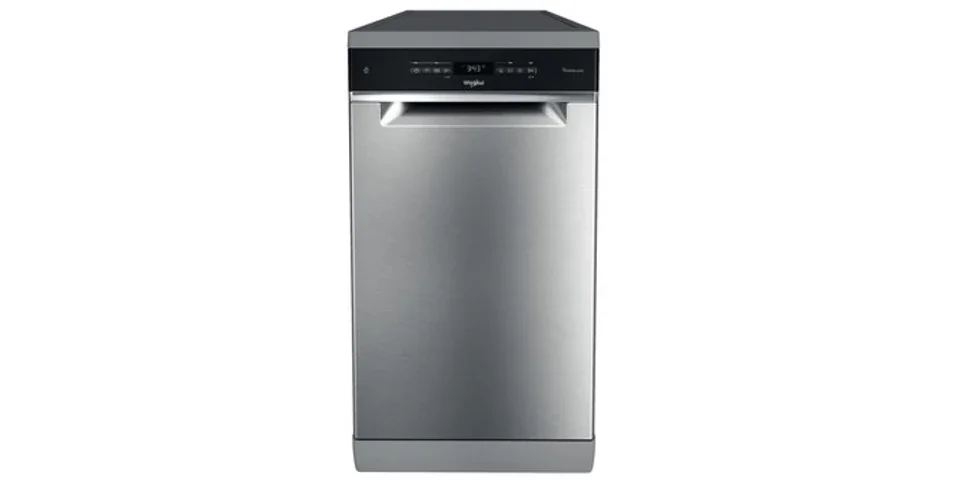 Whirlpool WH6FB10BS7A0X Keskeny mosogatógép, B/A/A, 10 teríték, inox , 9 program, 8.7 l , 6. Érzék technológia, 3. evőeszköztartó fiók, digitális kijelző, elektronikus öblítő- és sóhiány jelző, vízvédelem, 42 dBA, NaturalDry száradást segítő ajtónyitó ren Népszerű