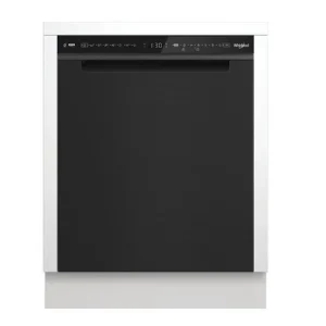 Whirlpool W7U HS61BS Pult alá építhető MaxiSpace mosogatógép Black Stain előlappal, A , 15 teríték, PowerClean Pro, 9,9 l , 3. evőeszköz fiók, Aquastop, Zajszint 41 dBA Bestseller