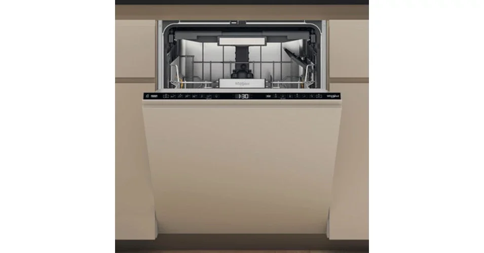 Whirlpool WH7IA15AM3LS0 Teljesen integrálható mosogatógép, "A" ,15 teríték, 9,9 l , flexibilis 3. evőeszközfiók, Power CleanPro, Belső világítás, NaturalDry, 8 program, 6. Érzék, ,csúszópántok, 38 dBA Korlátozott ajánlat