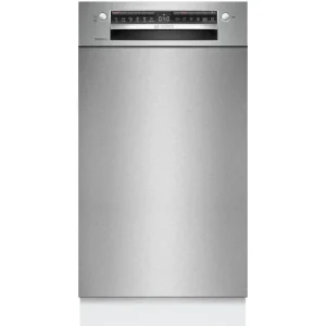 BOSCH SPU4HMS13E Aláépíthető mosogatógép , 45cm , Serie 4 , Home Connect , Szálcsiszolt acél , 10 teríték , D , 6 program , 6 opció , Hőcserélős kondenzációs szárítás , 44 dB(A) Legnépszerűbb